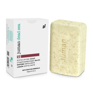 Exfoliating bar soap with Dead Sea minerals